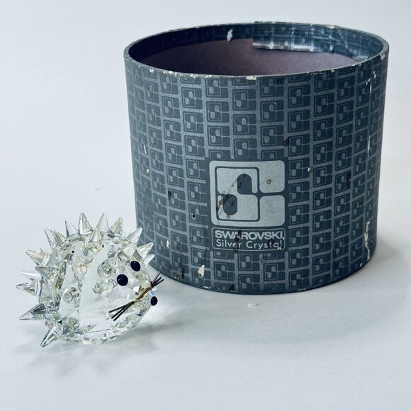 SWAROVSKI Silver Crystal Figurine Hedgehog/Porcupine ART 7630 NR 050 Original Bx - Picture 2 of 14